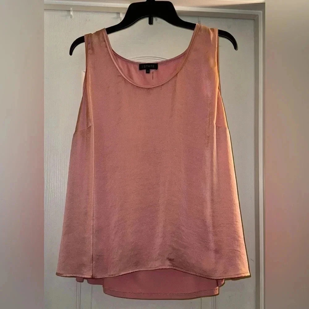 1. STATE Rose Satin Feel Tank Top